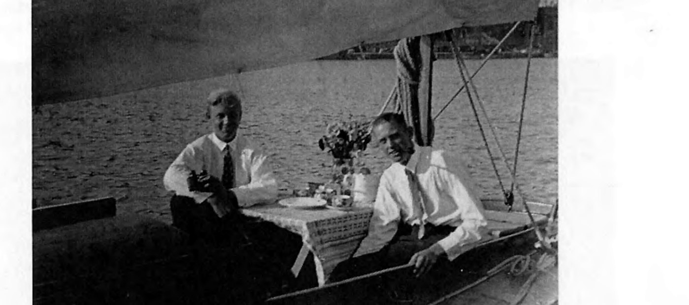 Gerhard Eggers (left) sailing