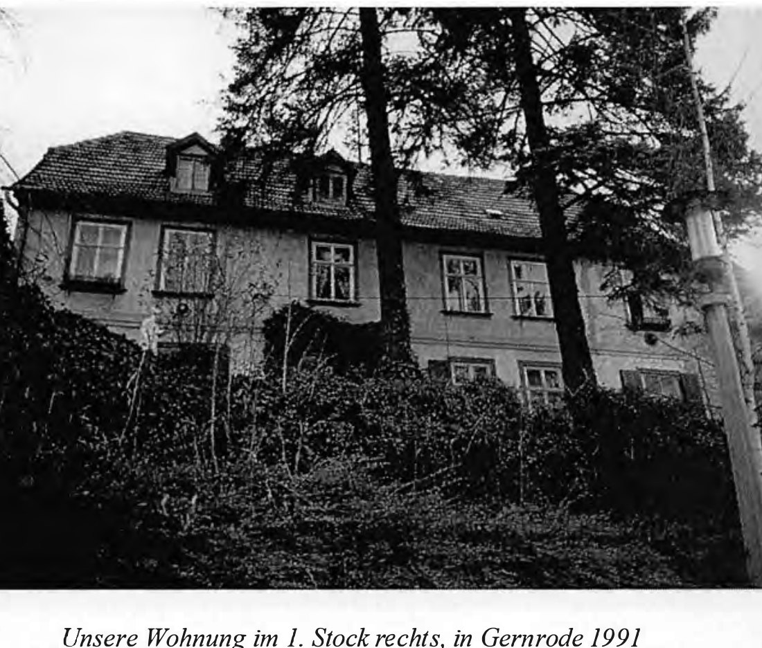 The family’s former flat in Gernrode, 1991