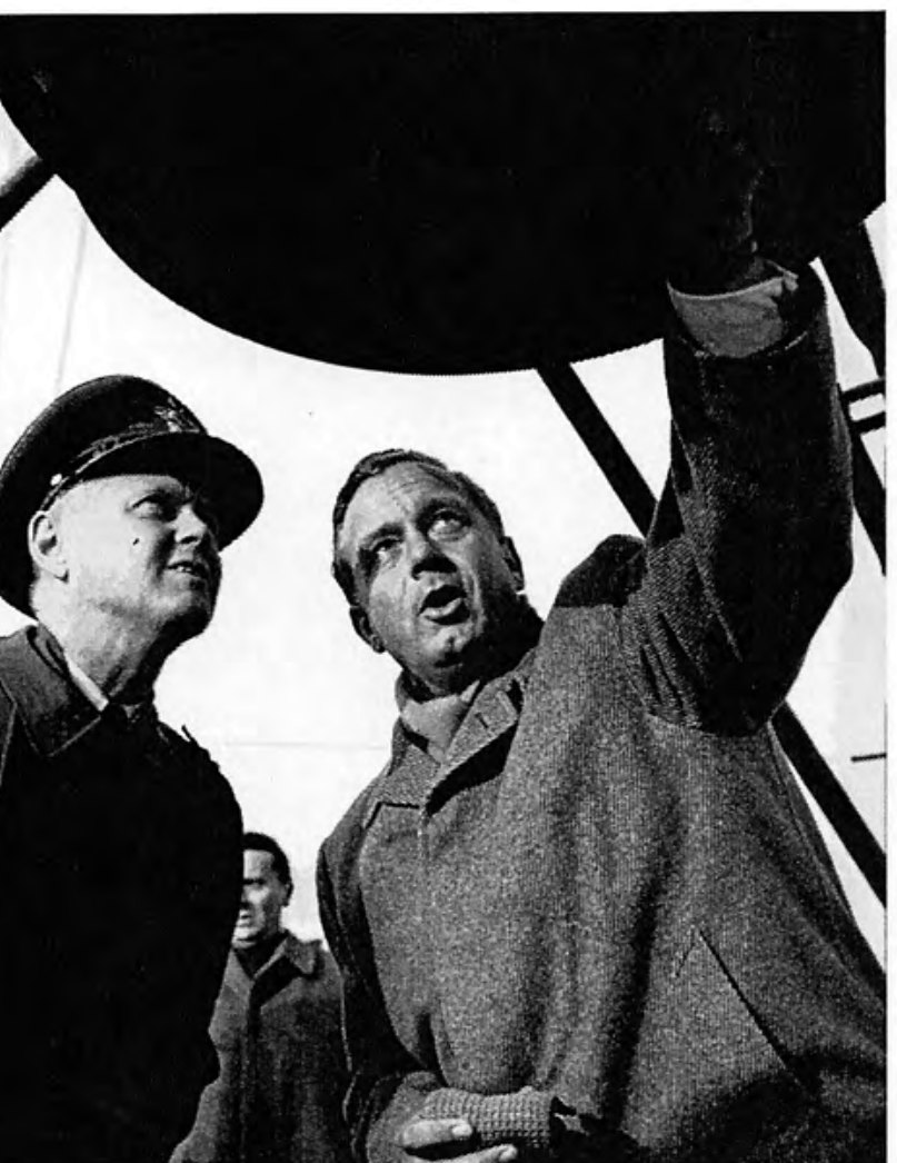 General Kammhuber taking an interest in vertical take-off (SNECMA)