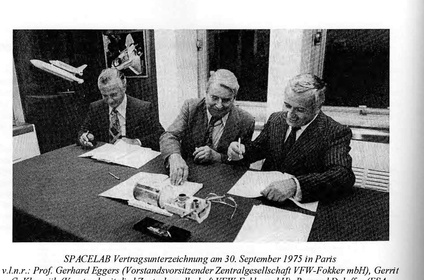 Signing of the Spacelab contract, 1975